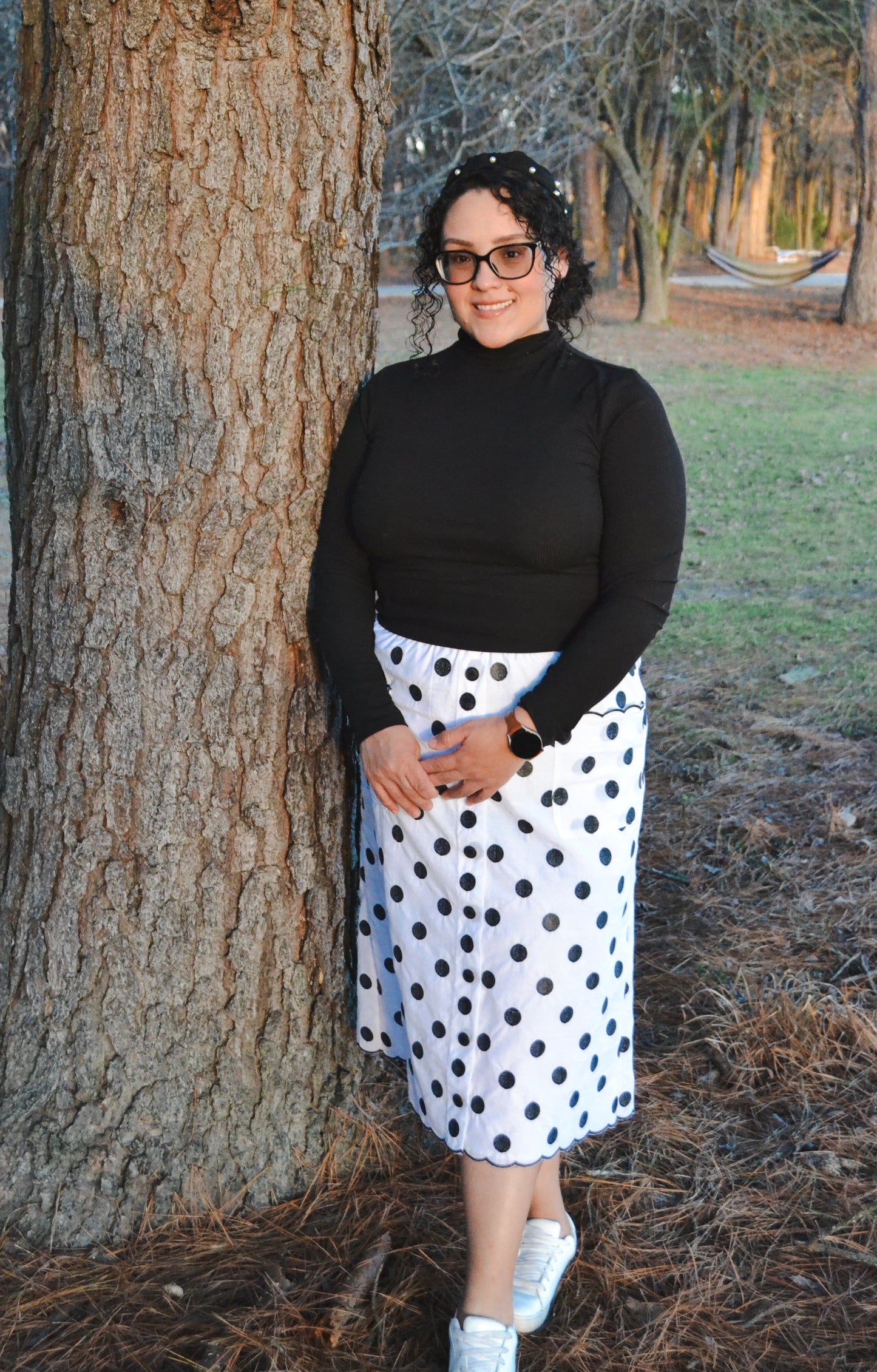 Woman Polka Dot Skirt