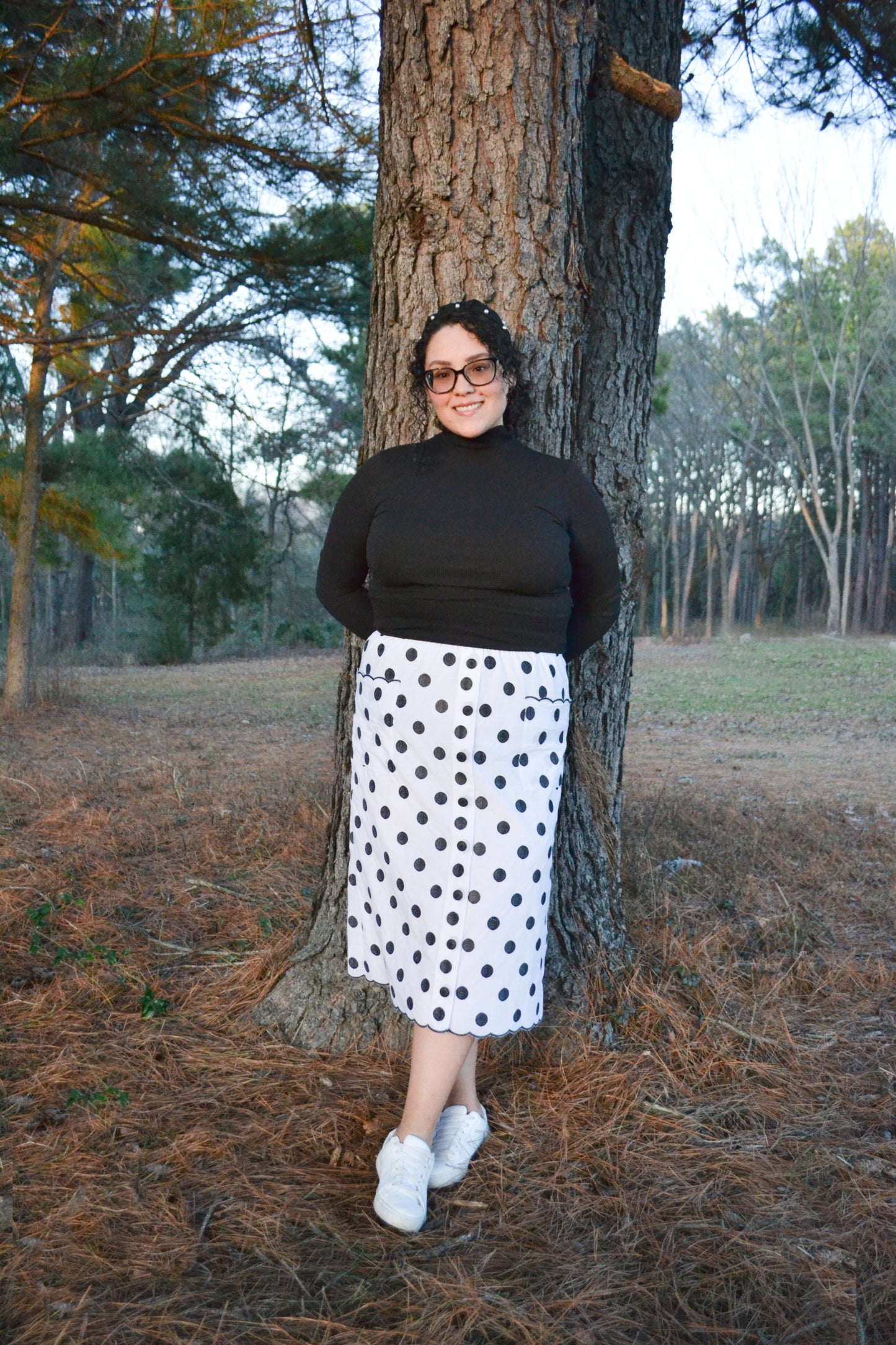 Woman Polka Dot Skirt